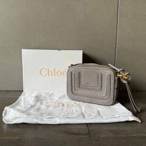 Chloé Marcie The Mini's Flat Pouch - Cashmere Grey